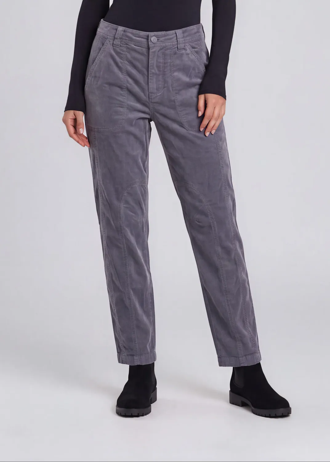 STELLAN STRETCH BABY CORD SEAMED UTILITY PANT, Color: PERISCOPE, SIZE: 24