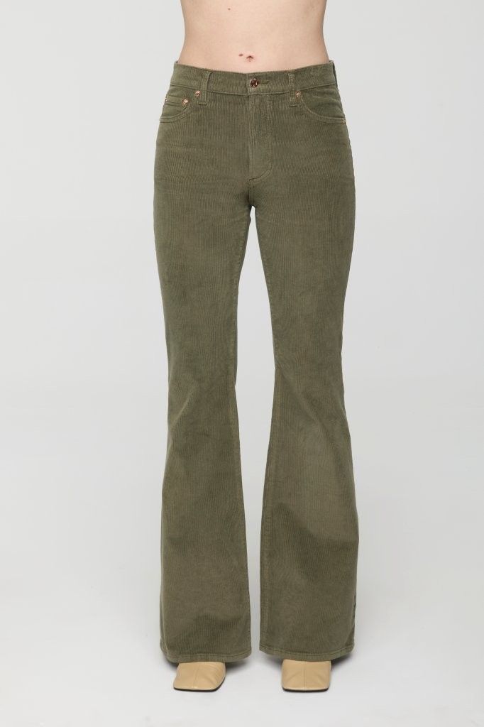 KINSLEY MID RISE ULTRA FLARE JEAN, Color: SEQUOIA, SIZE: 23
