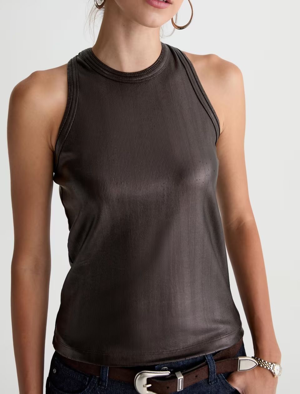 MICHELLE TOP, Color: LTT LT BURNT UMBER, SIZE: XS