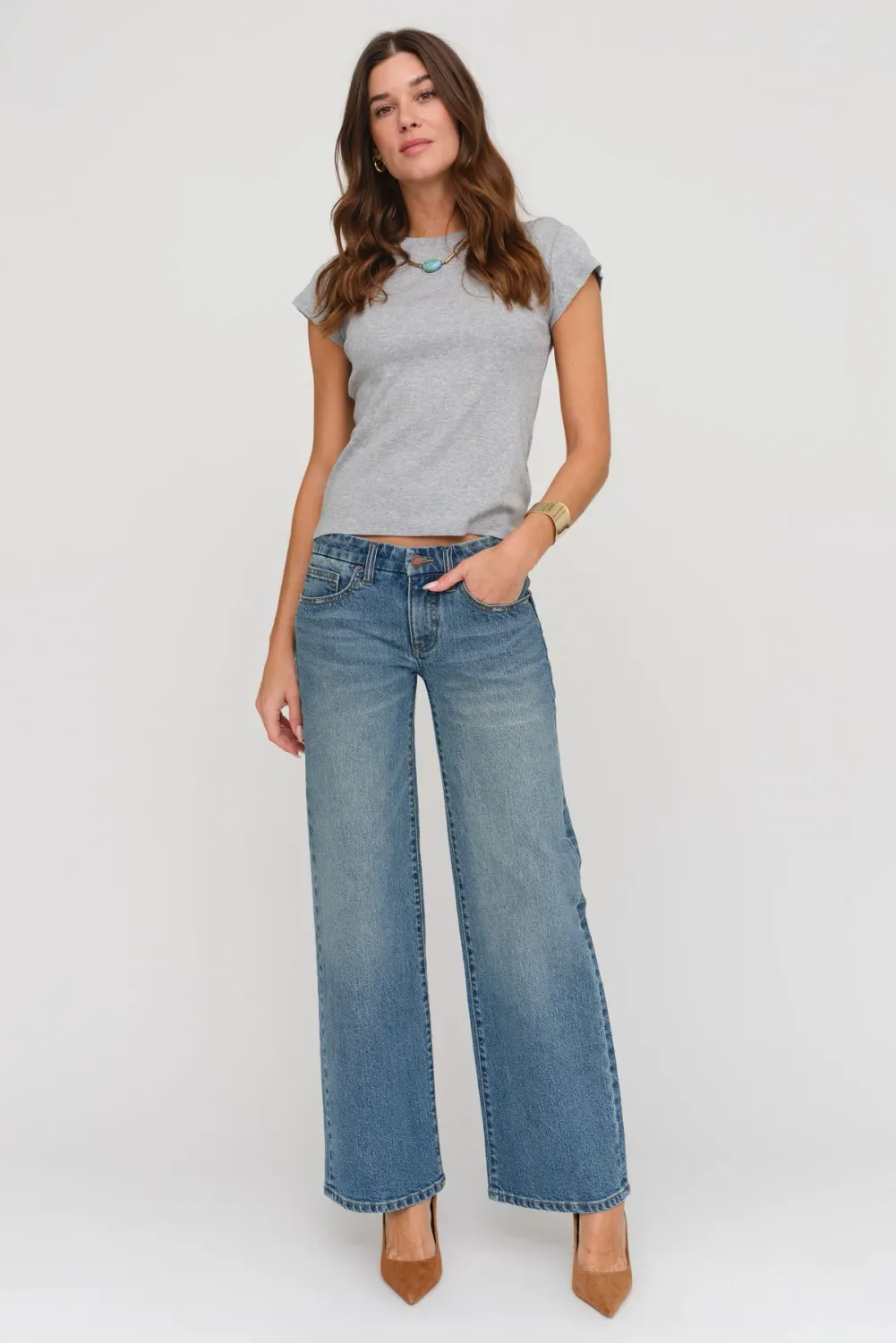 WINSTON WIDE LEG, Color: TRUE BLUE WORN, SIZE: 24