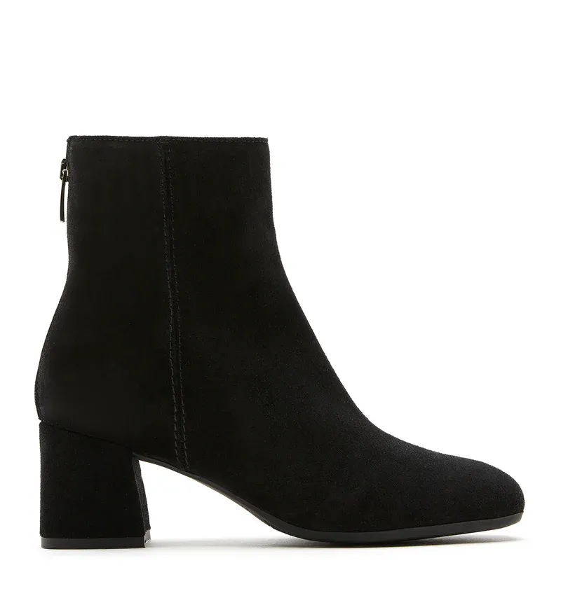JASON SUEDE BOOTIE, Color: BLACK, SIZE: 6