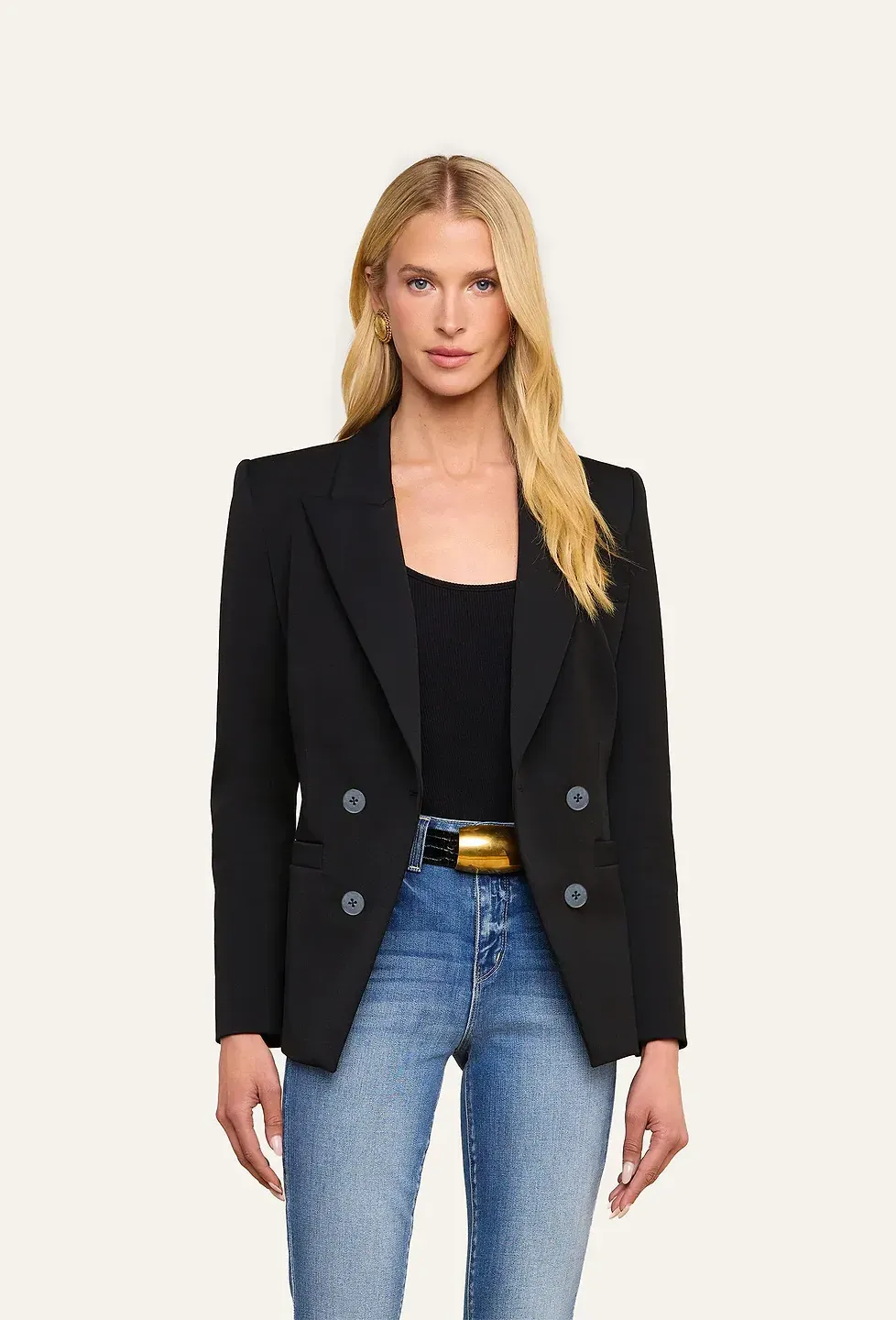 KIORA BLAZER, Color: BLACK, SIZE: 2