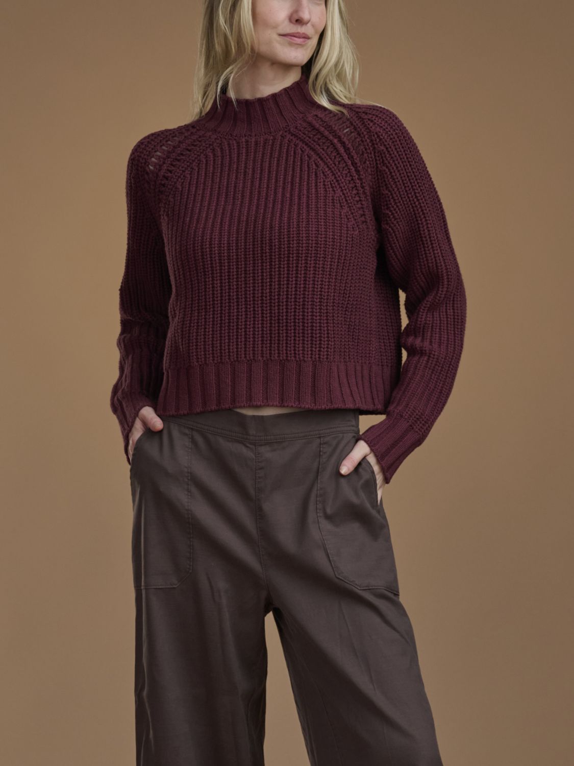 CASSIDY SWEATER, Color: MERLOT, SIZE: XS