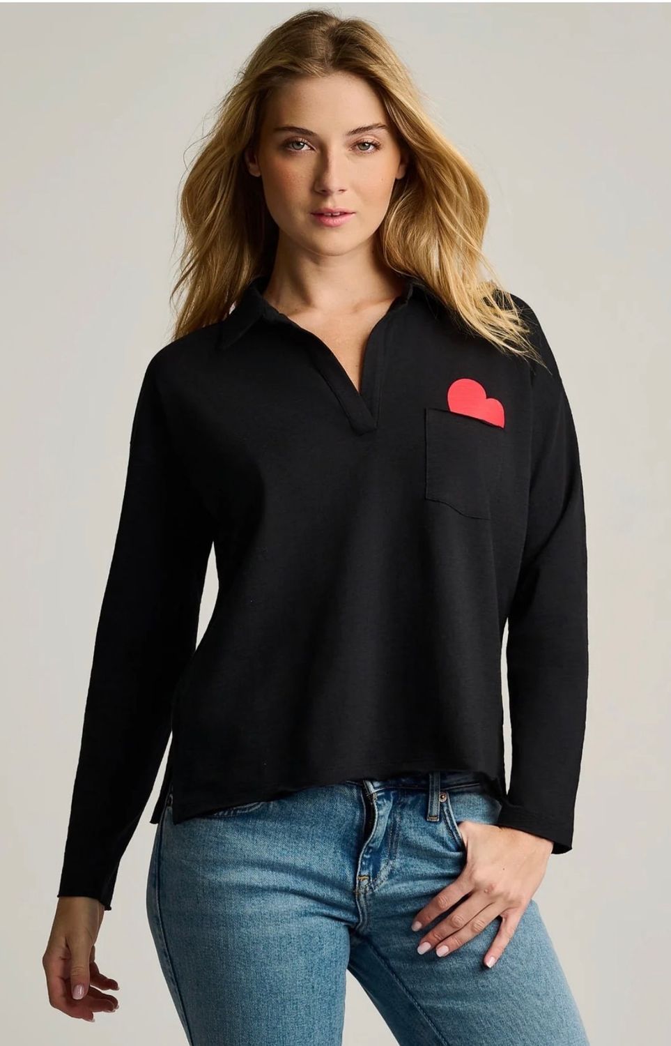 POCKET LOVE, Color: BLACK, SIZE: XS