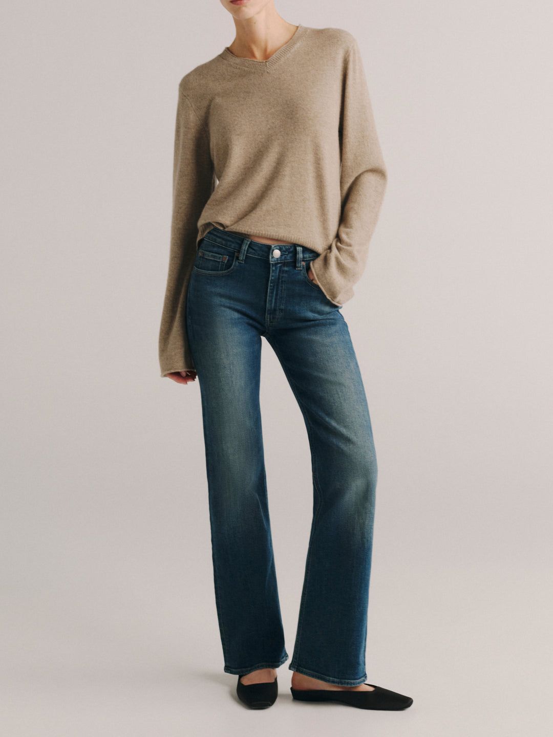 BELLA SLIGHT KICK SLIM VINTAGE, Color: DEEP WILLOW, SIZE: 23