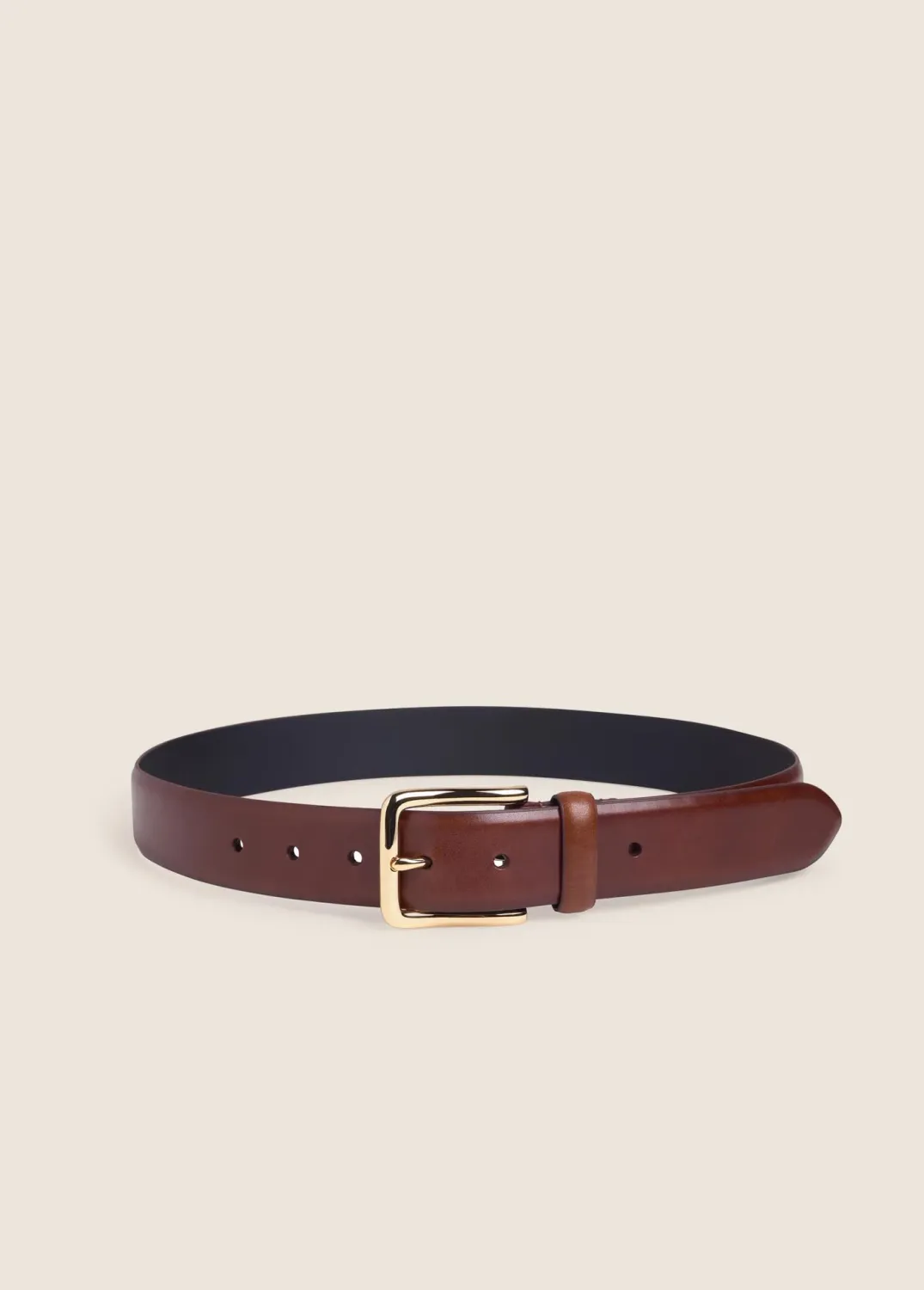 THE HERITAGE BELT, Color: COGNAC ANTIQUE BRASS, SIZE: XS