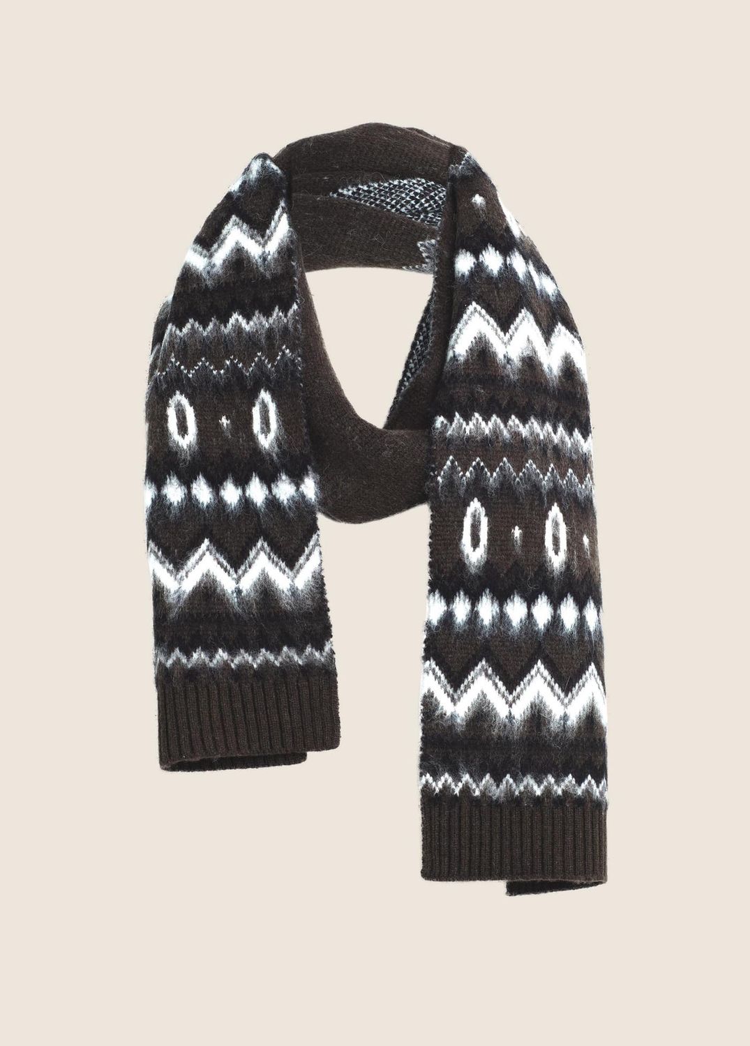 THE FAIRISLE SCARF, Color: GANACHE FAIR ISLE, SIZE: OS