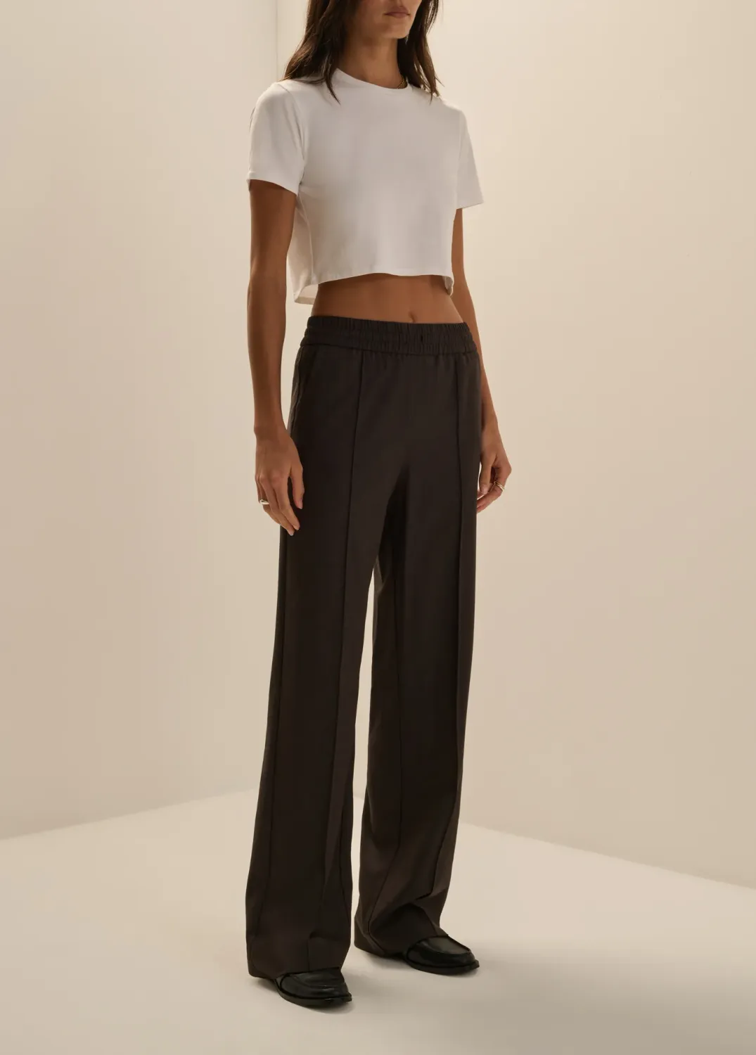 THE EASE PANT, Color: ESPRESSO, SIZE: XS