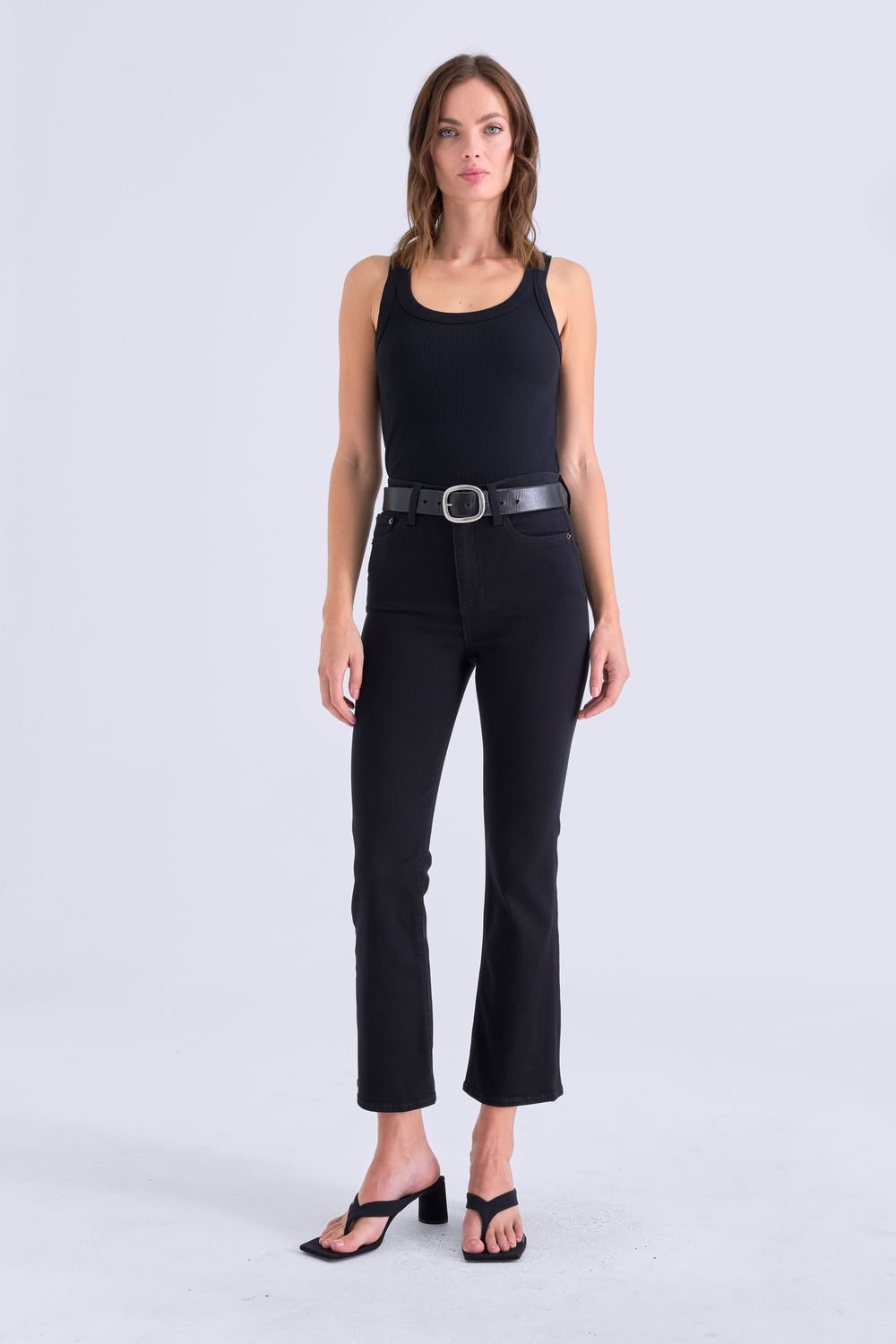 LENNON HIGH RISE CROP BOOT, Color: NOIR, SIZE: 23