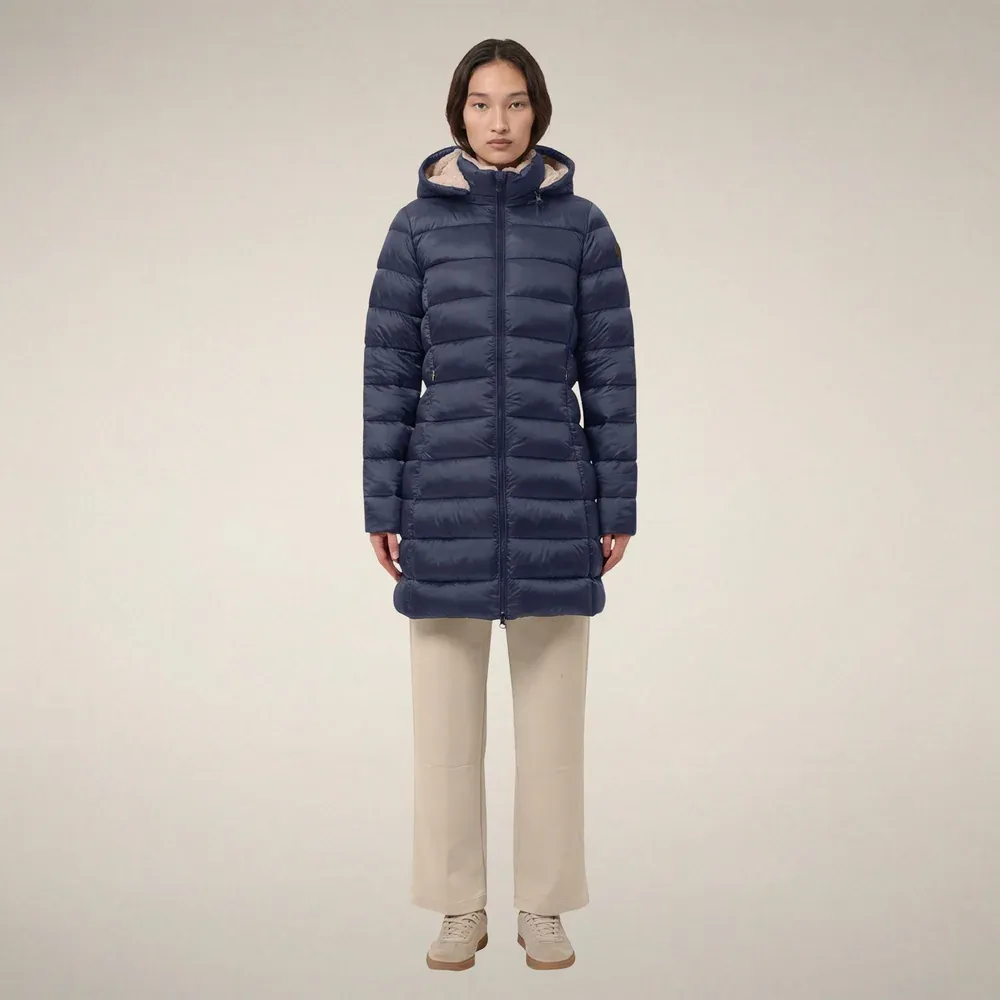 CLELIA PUFFER COAT, Color: NIGHT BLUE, SIZE: S