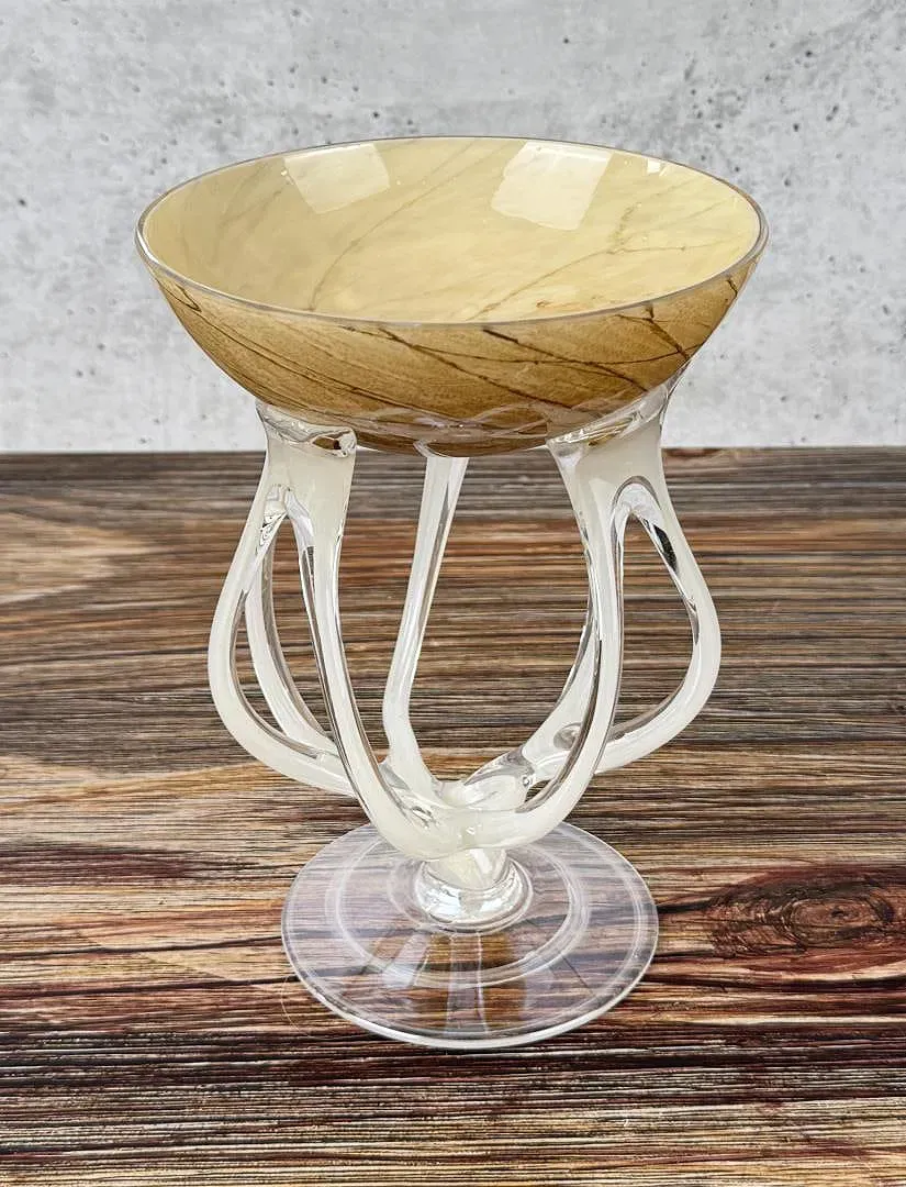 Jozefina Krosno Jellyfish Poland Art Glass Bowl