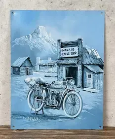 Indian Motorcycle Navajo Cycle Shop Sign