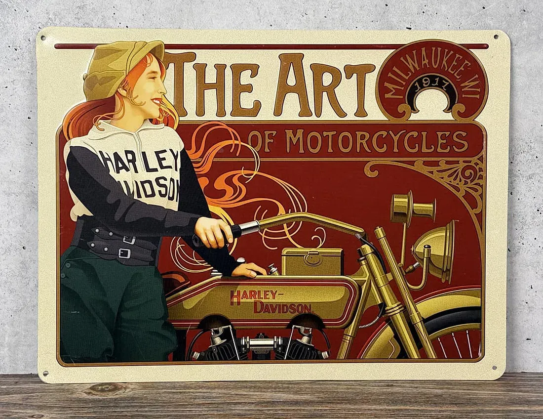 Harley Davidson Art of Motorcycles Tin Sign