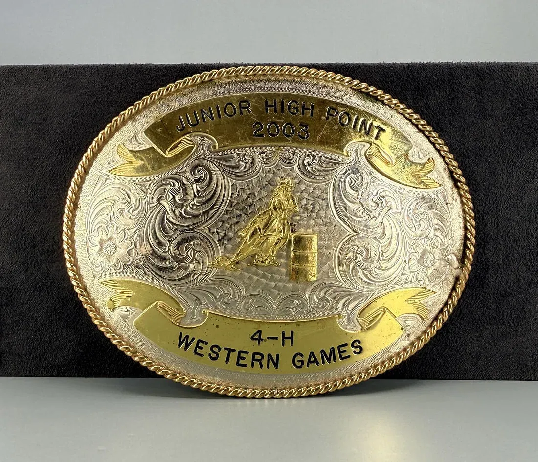 Montana Silversmiths Barrel Racing Belt Buckle