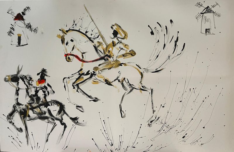 Don Quijote en Trazos