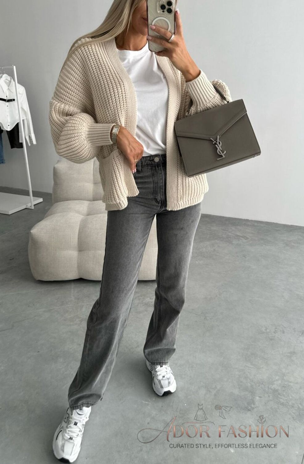knitted Cardigan - Cream