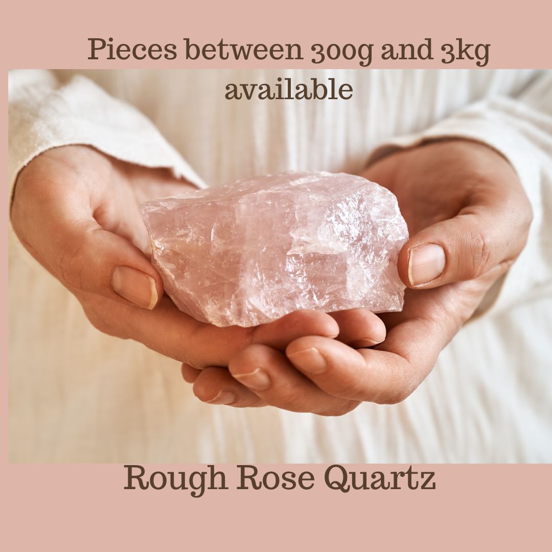 Large rose quartz crystals