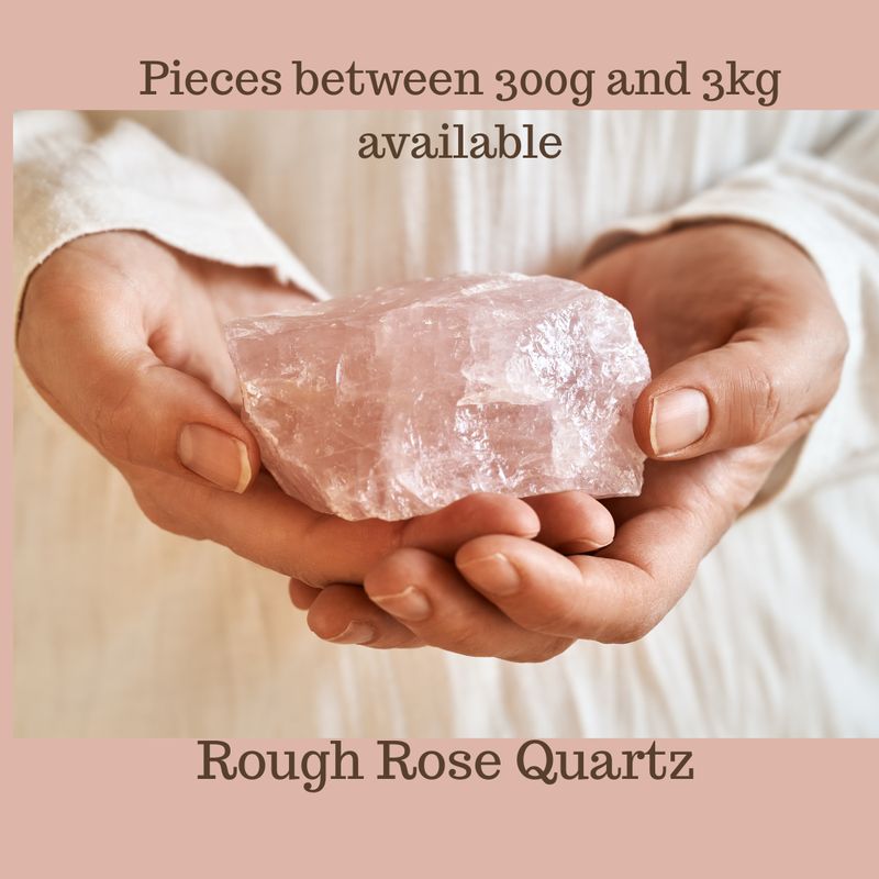 Large rose quartz crystals