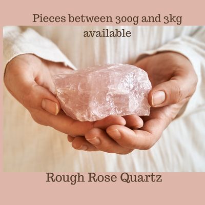 Large rose quartz crystals