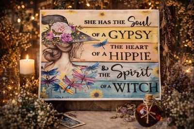 Bohemian Witch Fabric Poster – “She Has the Soul of a Gypsy…”