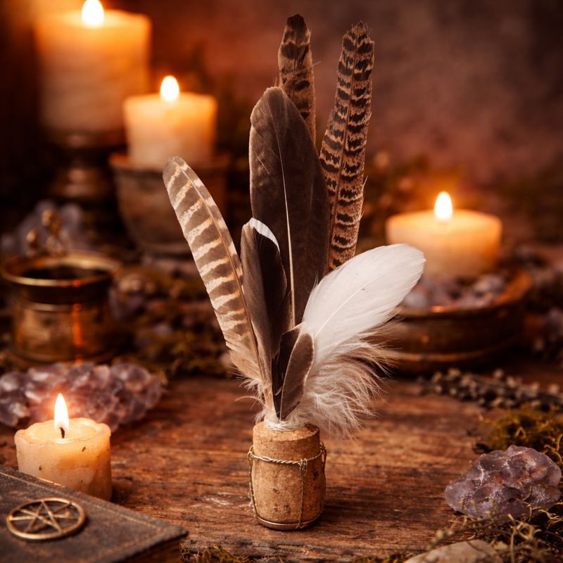 ? large Hand-Crafted Feather Fans for Smudging & Cleansing ?