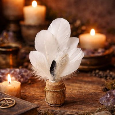 ? medium sized- Lovingly Hand-Crafted Feather Smudging Fans ?