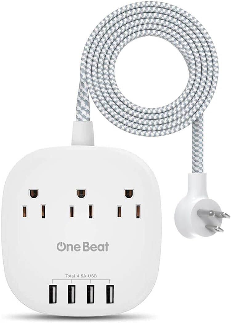 Barre d&#39;alimentation plate avec 4 ports USB