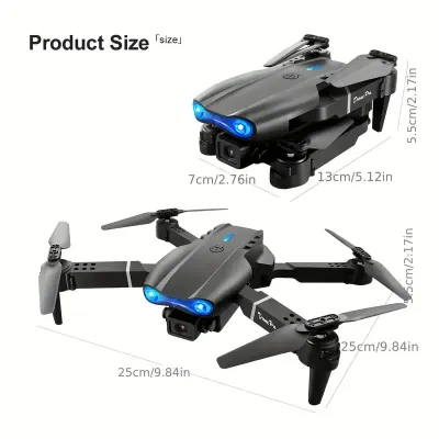 Drone avec double caméra, trois batteries, contrôle par application mobile
