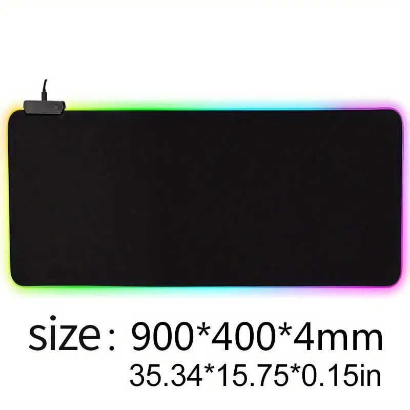 Tapis de souris de jeu rvb grande taille coloré lumineux