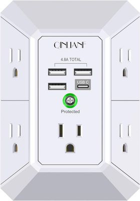 Chargeur mural USB, protection contre les surtensions
