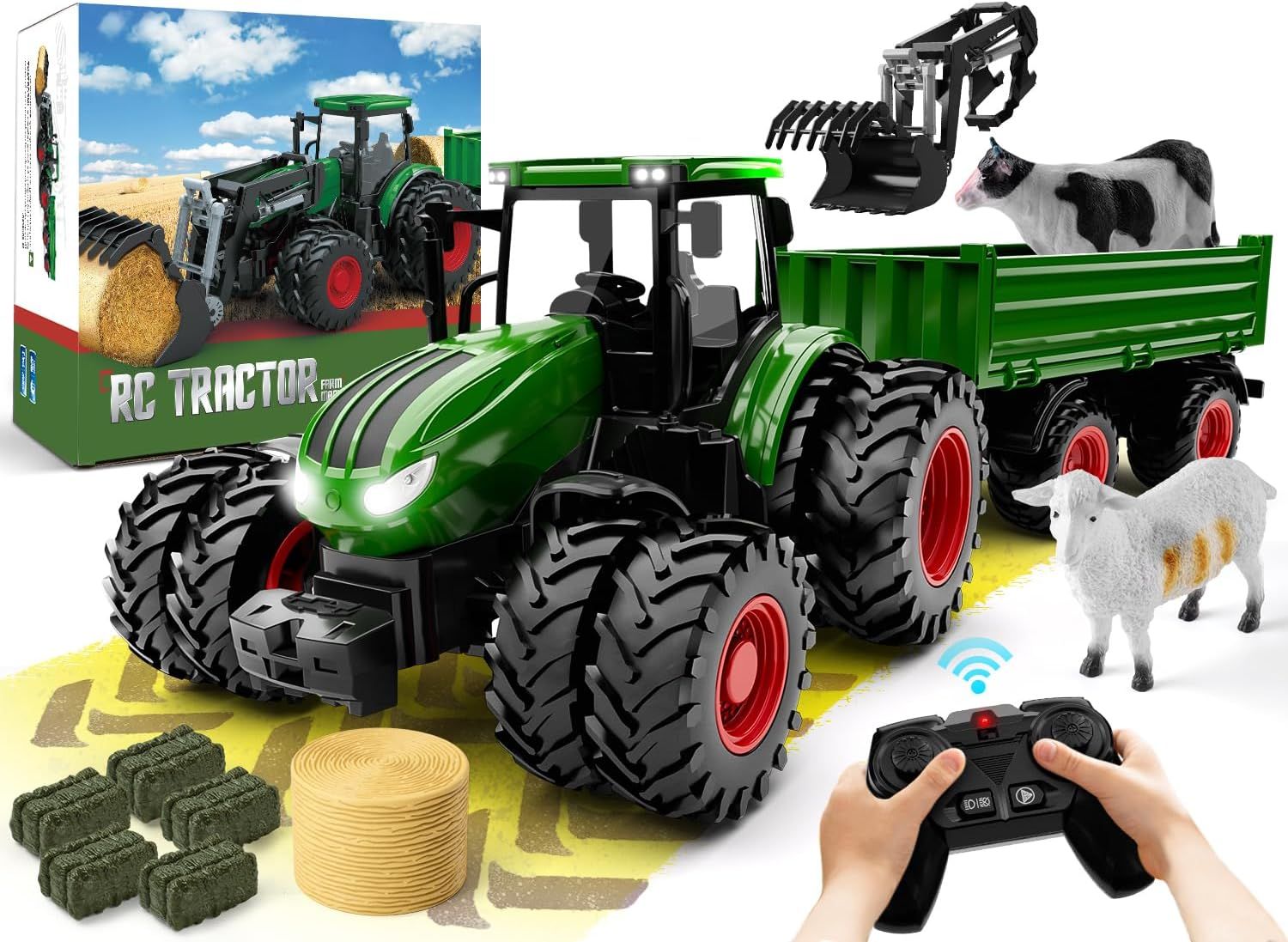 WELIN Jouets tracteur et remorque télécommandés