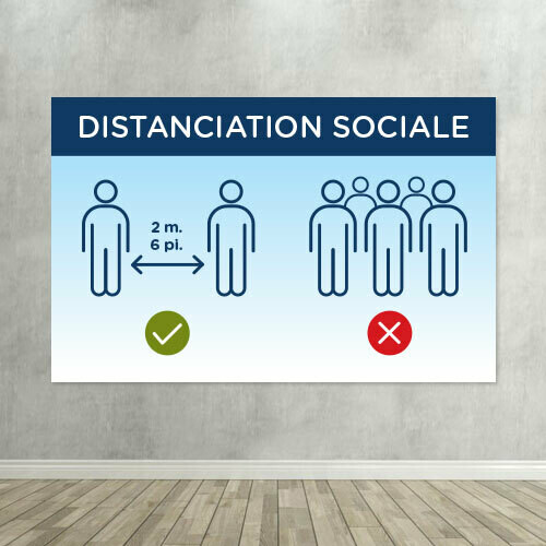 AFFICHE/PANCARTE DISTANCIATION