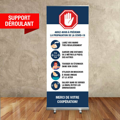 SUPPORT DÉROULANT PRÉVENTION