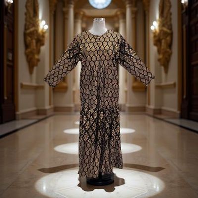 Juhi Golden Printed Dress 100 AED