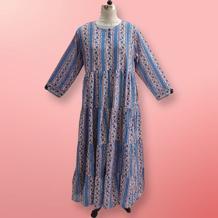 L/XL  Nawar Cotton Dress 56" Long Jalabiyas