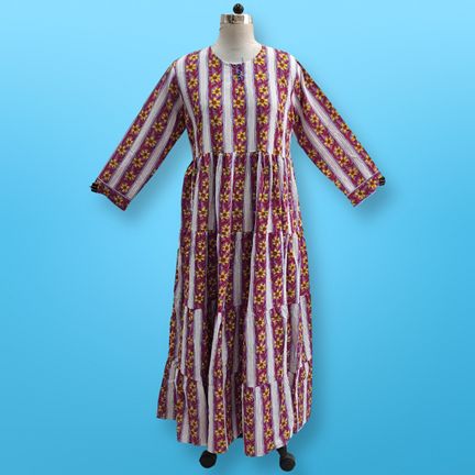 L/XL  Nawar Cotton Dress 56" Long Jalabiyas
