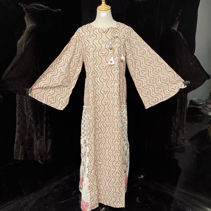 S/M Cindrella Printed Cotton Dress 57" Long Jalabiya