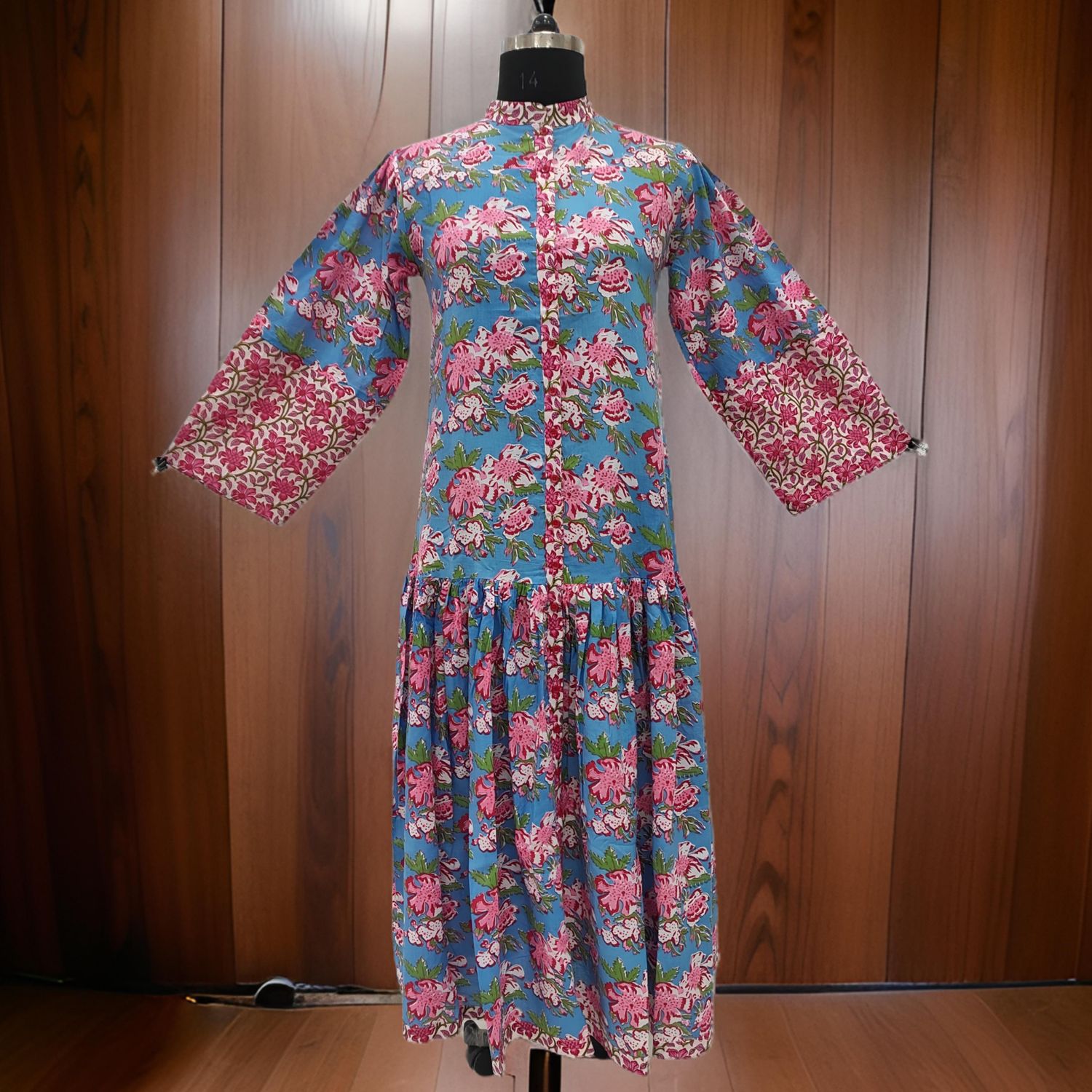 S/M Special Printed Cotton Dress 57" Long Jalabiya