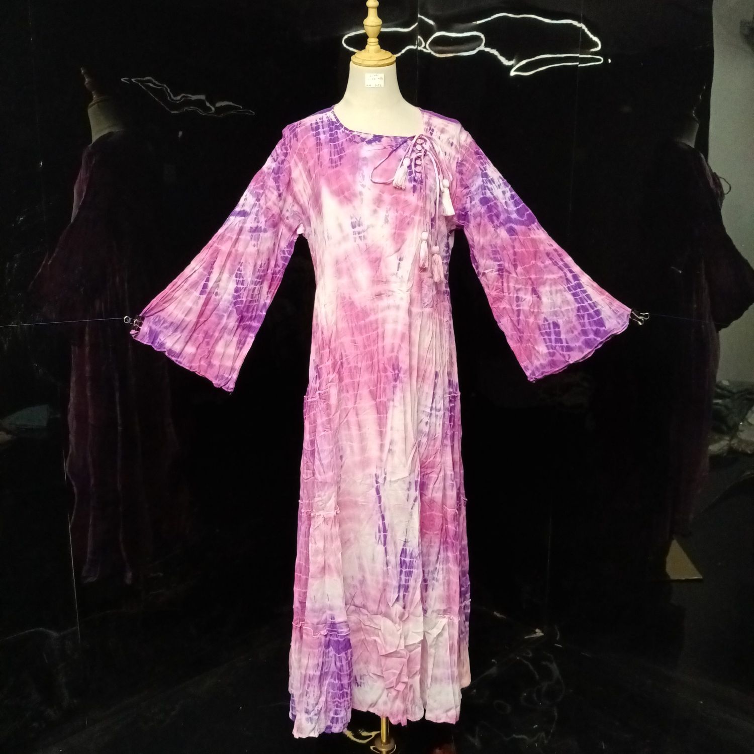 L/XL Cindrella Printed Cotton Dress 57" Long Jalabiya