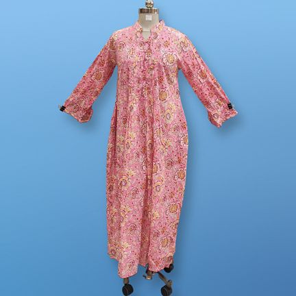 S/M Special Printed Cotton Dress 57" Long Jalabiya