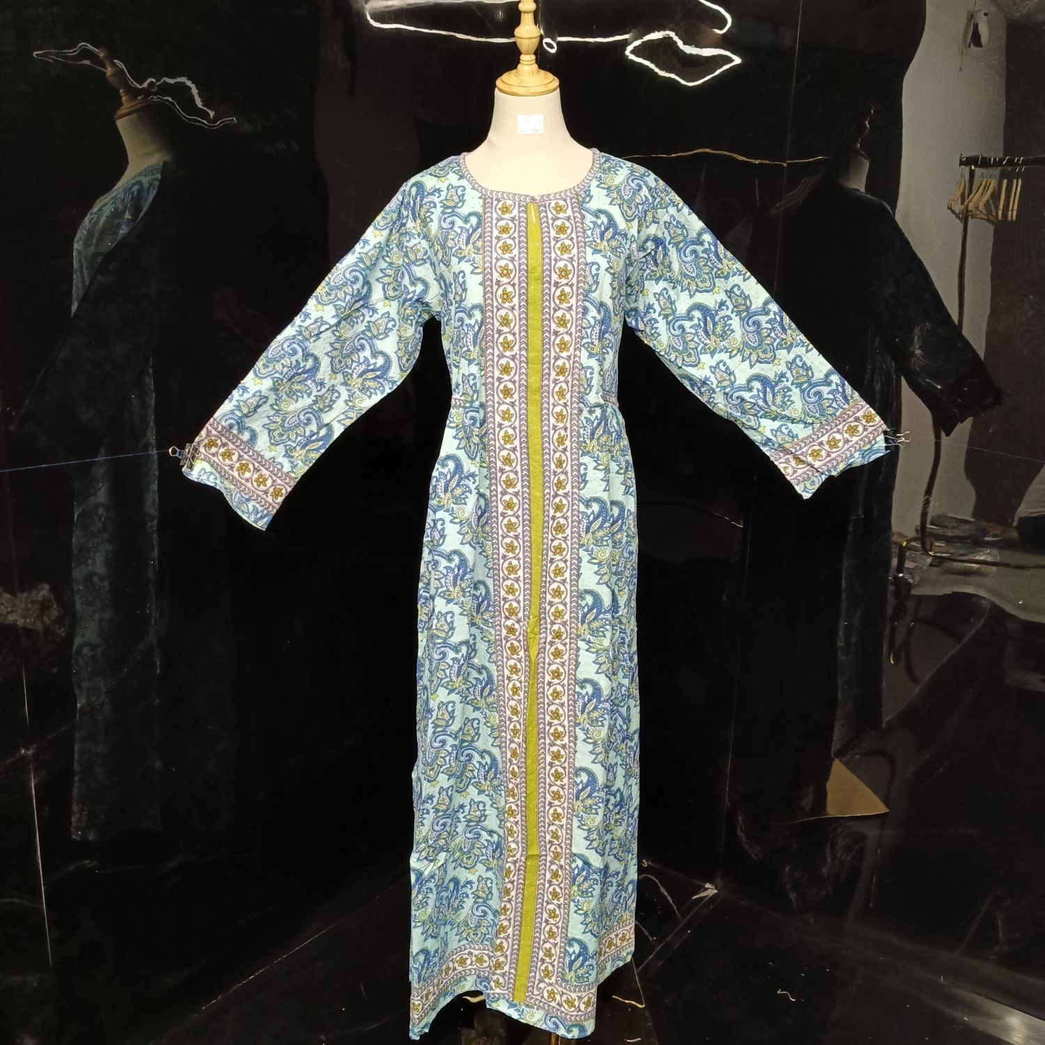 S/M Bhopali Crystal Dress 56" Long Jalabiya