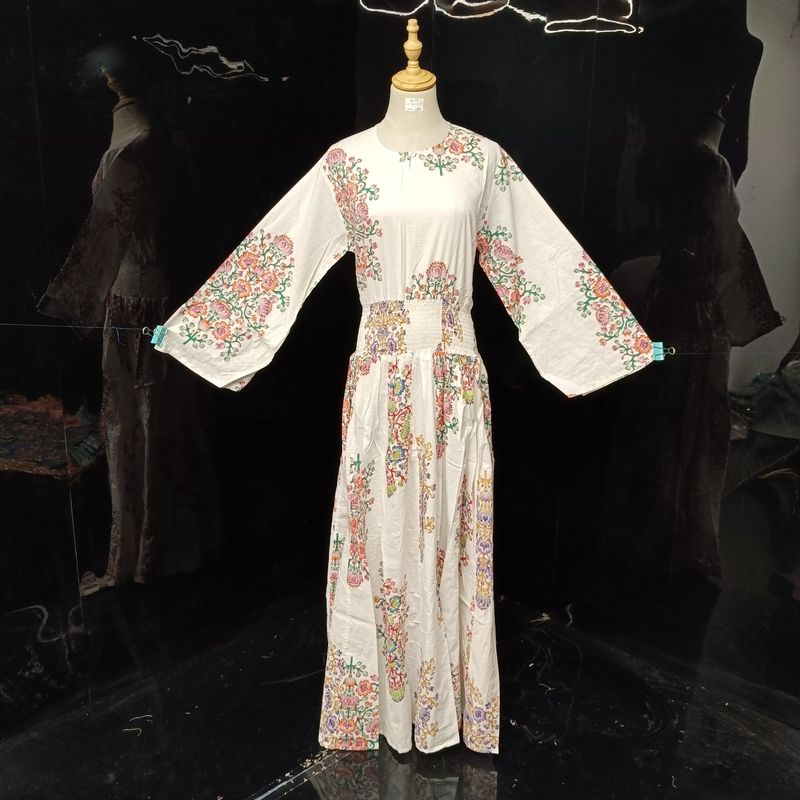 S-M Special Printed Cotton Dress 57" Long Jalabiyas