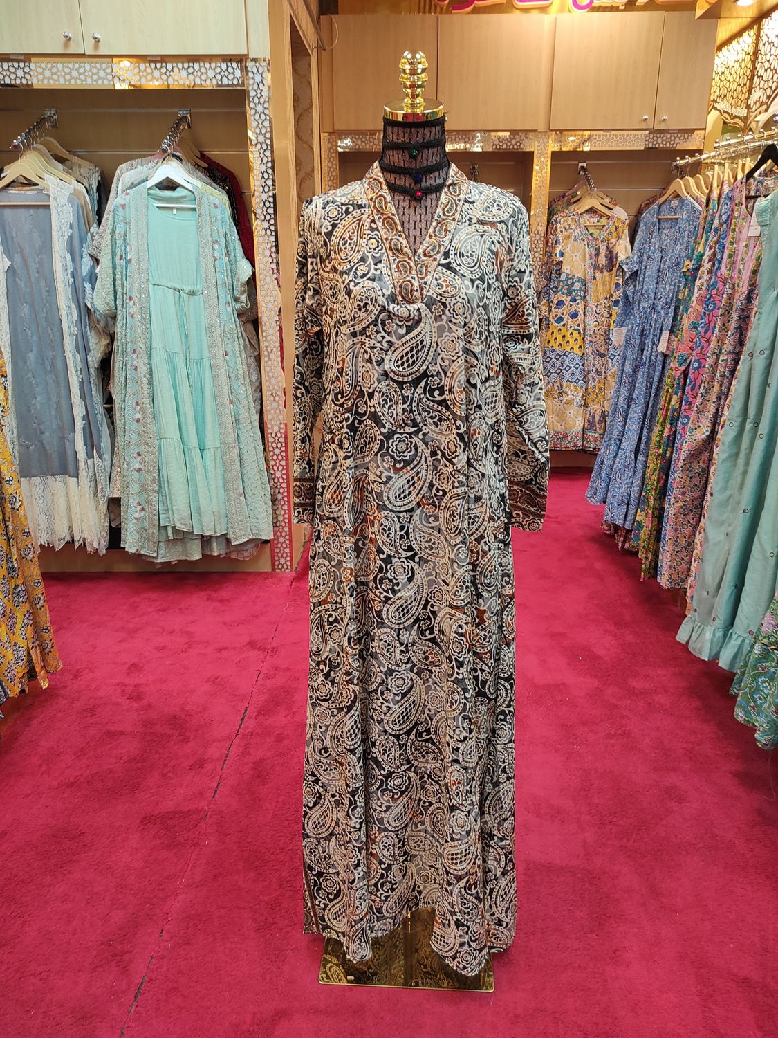 XS/S Teena Silk Dress 54" Long Jalabiya
