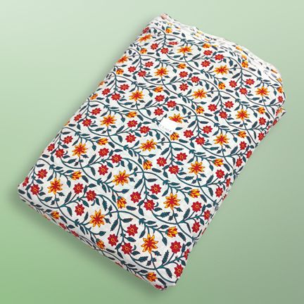 4 Meter Cotton Hand Printed Fabric