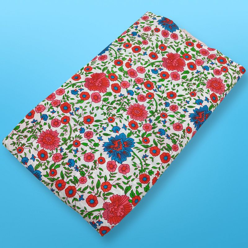 4 Meter Cotton Hand Printed Fabric