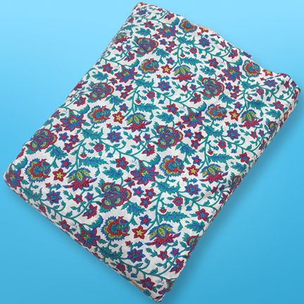 4 Meter Cotton Hand Printed Fabric