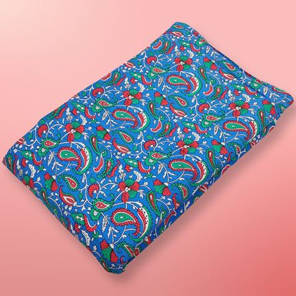 4 Meter Cotton Hand Printed Fabric