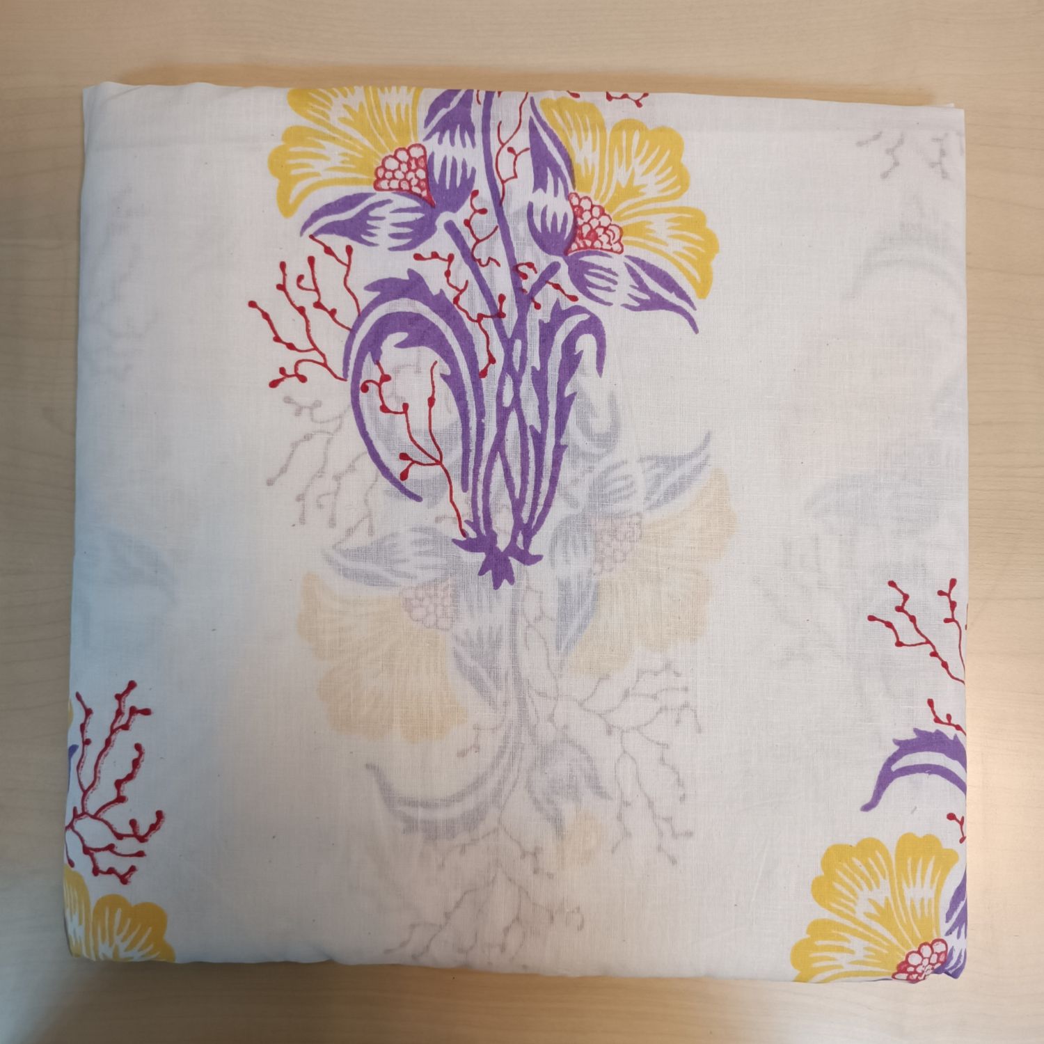 4 Meter Cotton Hand Printed Fabric