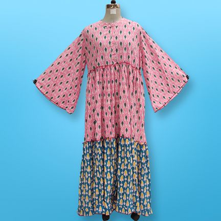 2XL/3XL  Aaniya Printed Cotton Dress 57" Jalabiya