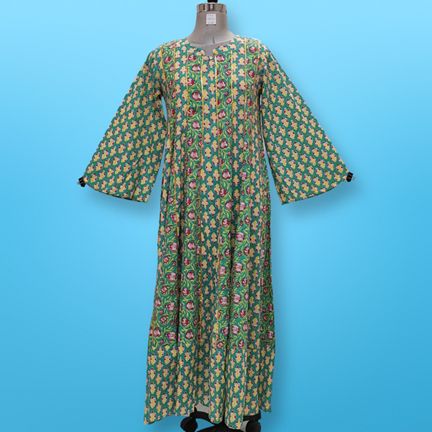 2/3XL Liya Printed Cotton Dress 57" Jalabiya